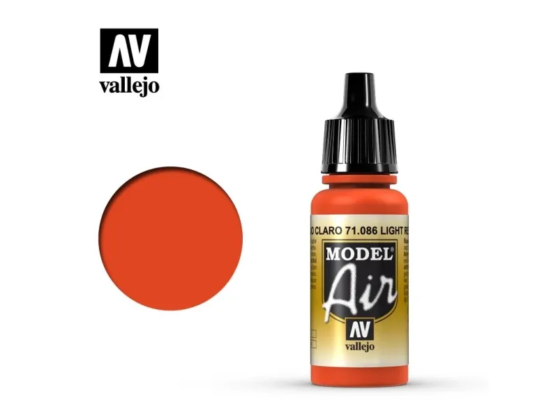 Vallejo 71.086, 17 ml, Rød, Matte, Flaske