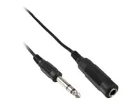 MicroConnect - Forlængerkabel til audio - stereostik (6,3 hun) til stereostik (6,3 han) - 5 m