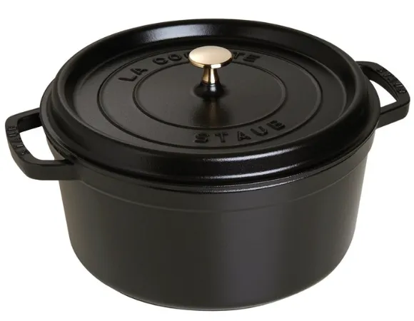 Staub Cocotte, Enkel panne, Svart, Støpejern, 1,7 l, 1 stykker, 18 cm