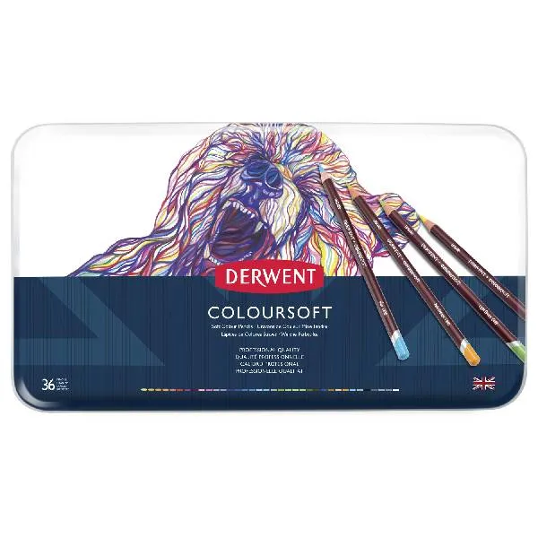 Derwent Coloursoft 36 stk tin æske