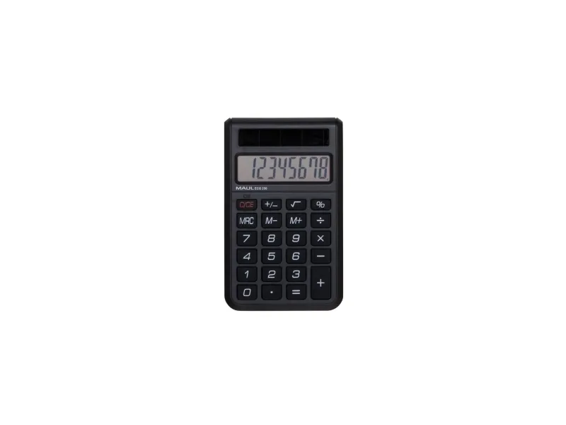 MAUL ECO 250, Lomme, Grunnleggende, 8 sifre, 1 linjer, Solar, Svart