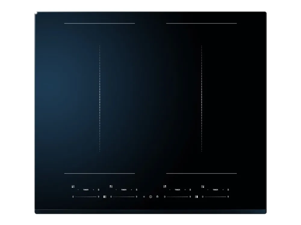 Scandomestic HOI60F2FLEX - Induksjonskomfyrtopp - 4 plater - Nisje - bredde: 56 cm - dybde: 48 cm - svart