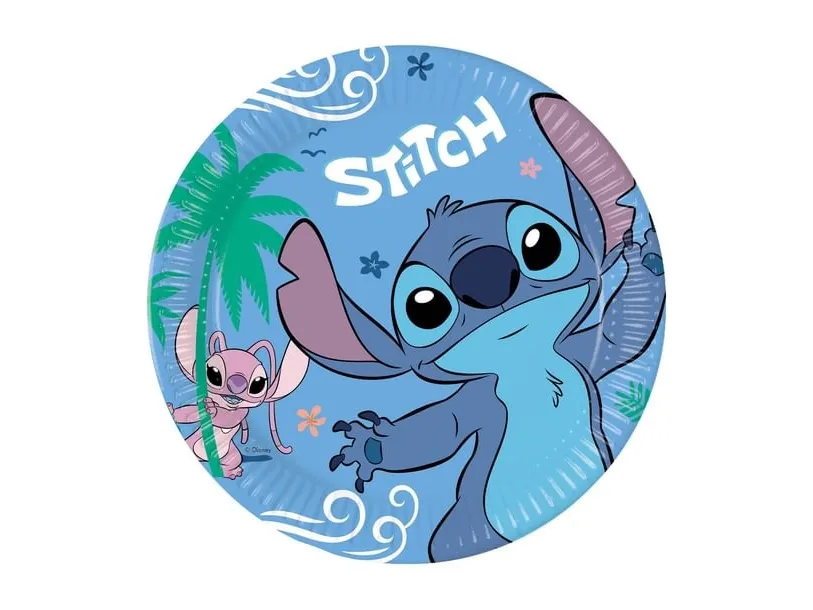 GoDan Stitch & Angel papirplater, 23 cm, 8 stk 96794