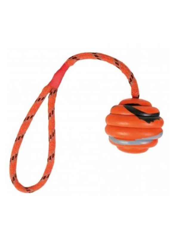 Trixie Wavy Ball on a Rope for Dogs ø 6/30 cm orange