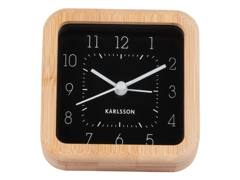 Karlsson KA5924BK, Bord, Digital klokke, firkant, Sort, Tre, Strykejern, Batteri