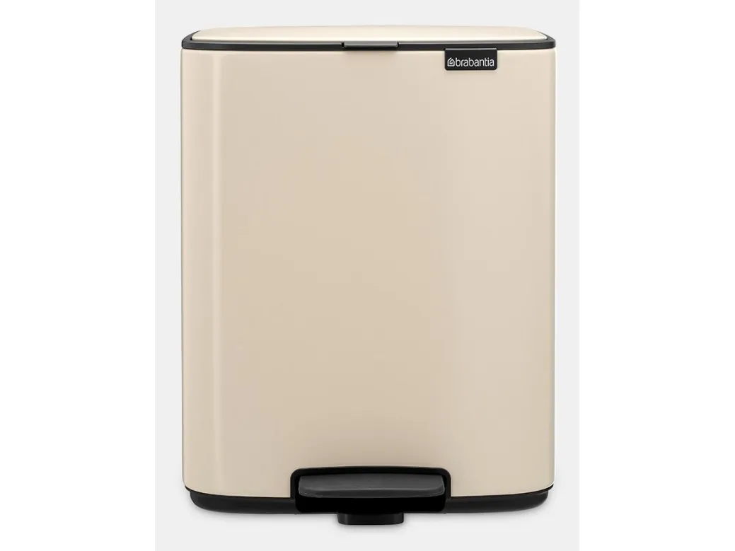 Brabantia Bo Pedal Bin, 12 l, Rektangulær, Stål, Beige, Pedal, 292 mm