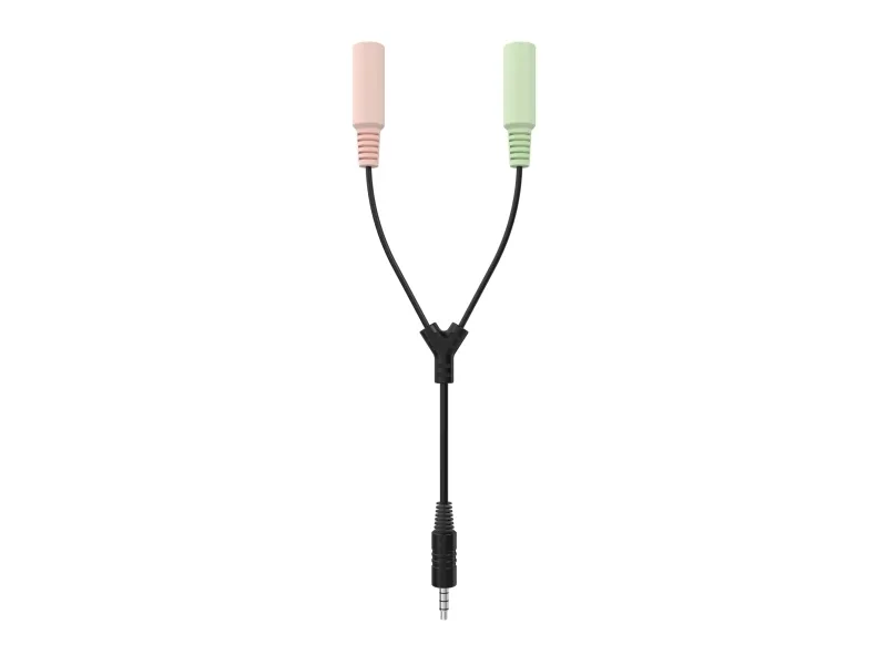 Sinox headset adapter. 0,2m. Sort