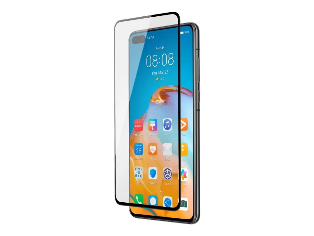 DELTACO SCRN-P40 - Skjermbeskyttelse for mobiltelefon - 2.5D - glass - for Huawei P40