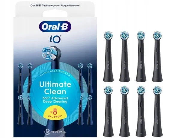 Oral-B utskiftbare børstehoder iO UltimateClean 8 stk sort