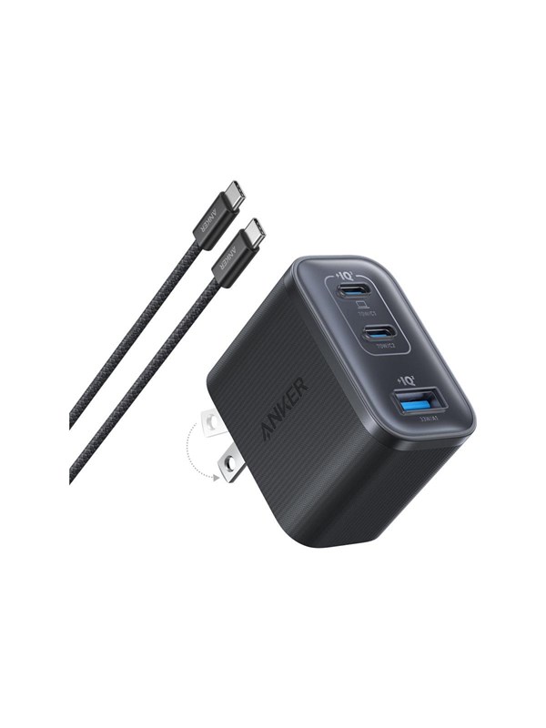 Anker Nano Charger 70W 3 Ports - Black