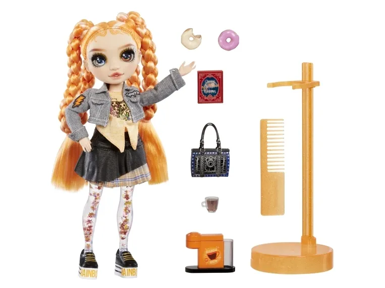 Rainbow High Sparkle & Shine Fashion Dolls- Clementine (Orange), Motedukke, Jente, 4 år, Gutt/Jente, 280 mm, Flerfarget