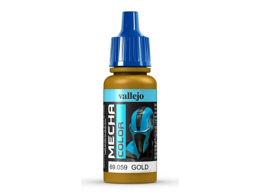Vallejo 69.059, 17 ml, Gull, Metallisk, Flaske