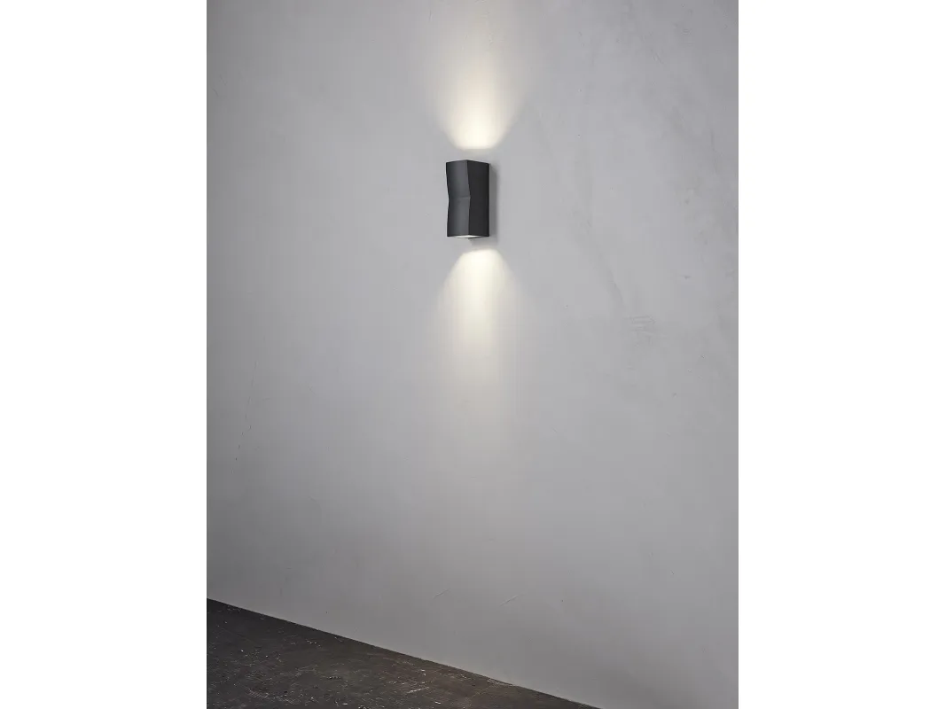 ASK vegglampe antrasitt grå up/downlight