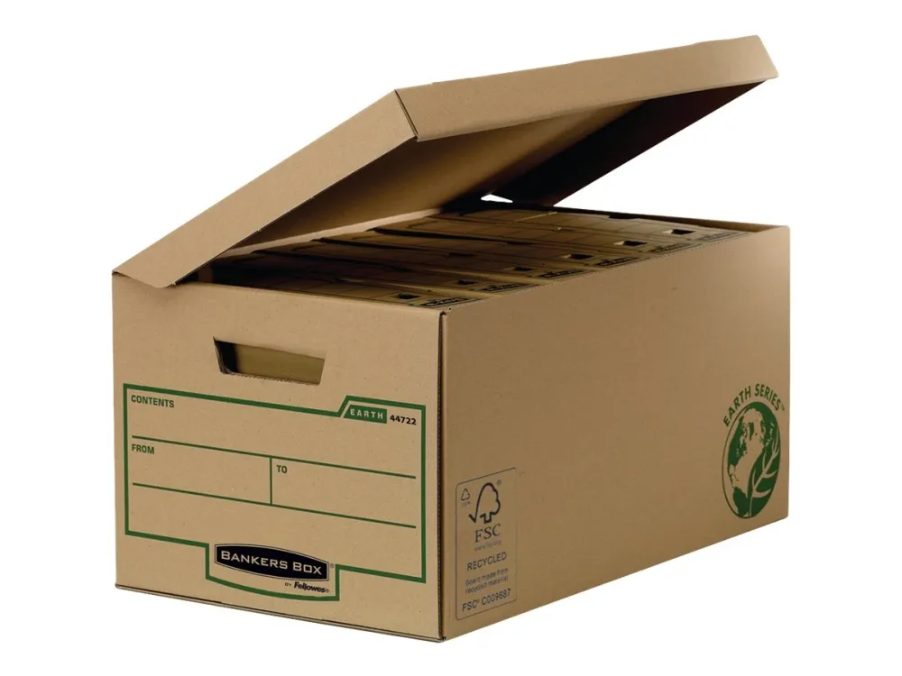 Bankers Box Earth Series - Lagerboks - for A4, Foolscap - brun (en pakke 10)