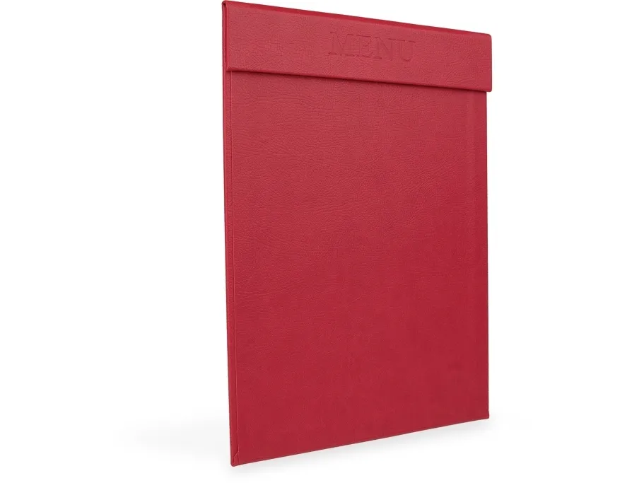 Classic A4 MENU clipboard med magnet clip, rød