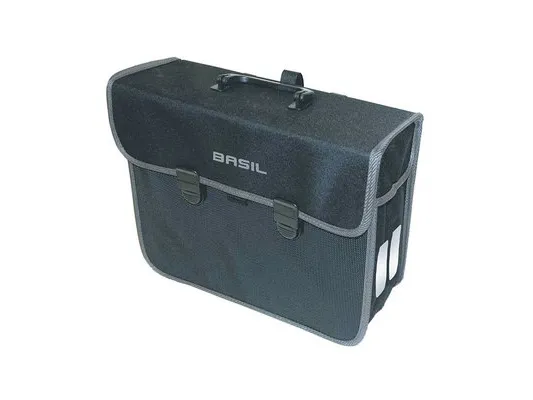 Basil Malaga, Bakre, Sykkelveske, Polyester, Svart, 13 l, 5 kg