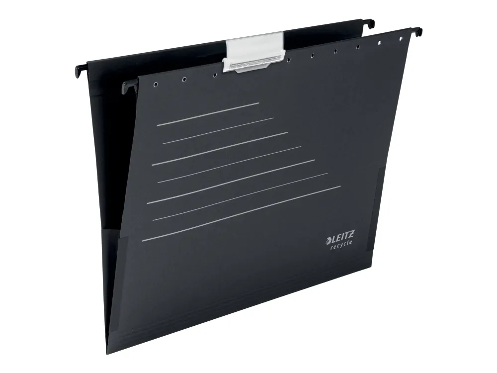 Leitz ALPHA - Hengefil - V-sokkel, 15 mm - for A4 (210 x 297 mm) - kapasitet: 150 ark - med fliker - svart