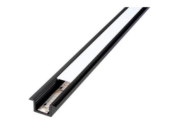SG ARMATUREN StripLine 1,8m Sort profil indbygget