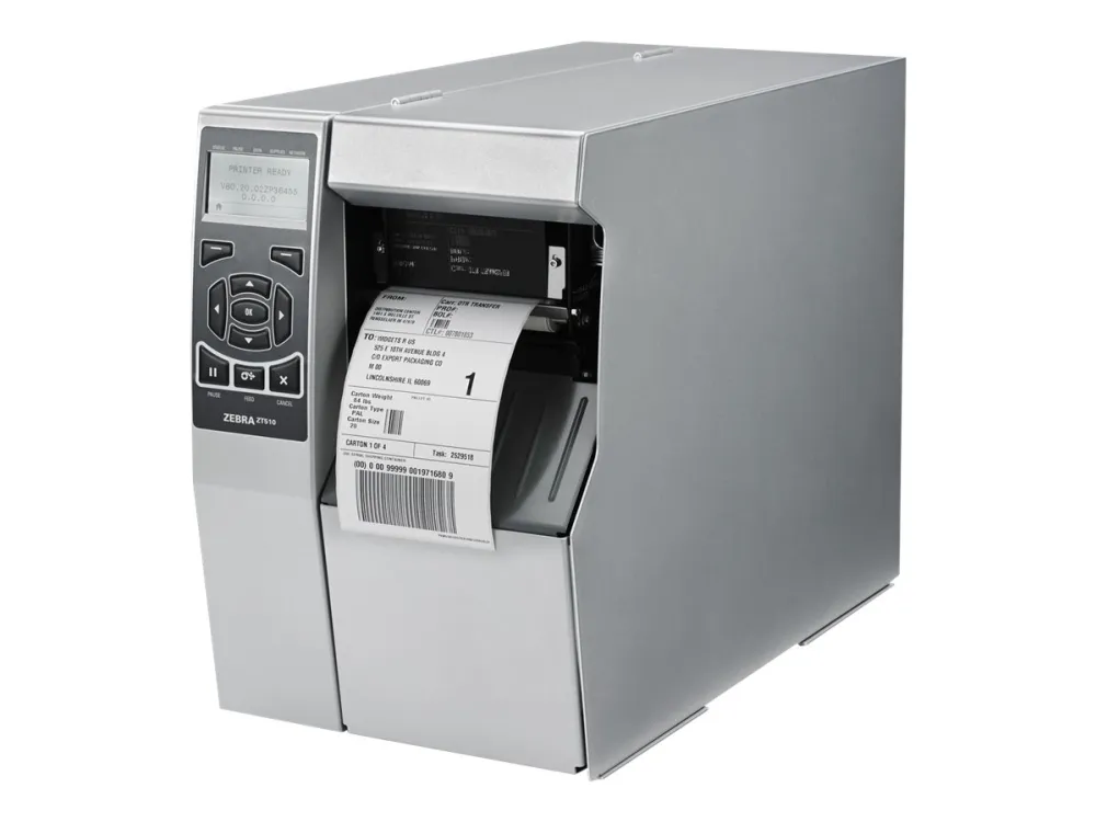 Zebra ZT510 - Etikettskriver - direktetermisk / termisk overføring - Rull (11,4 cm) - 203 dpi - inntil 305 mm/sek - parallell, USB, seriell, Gigabit LAN, NFC, Bluetooth 4.0 - kutter