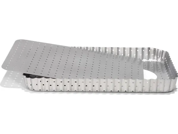 Patisse formplate perforert i stål 32 x 22 cm sølv