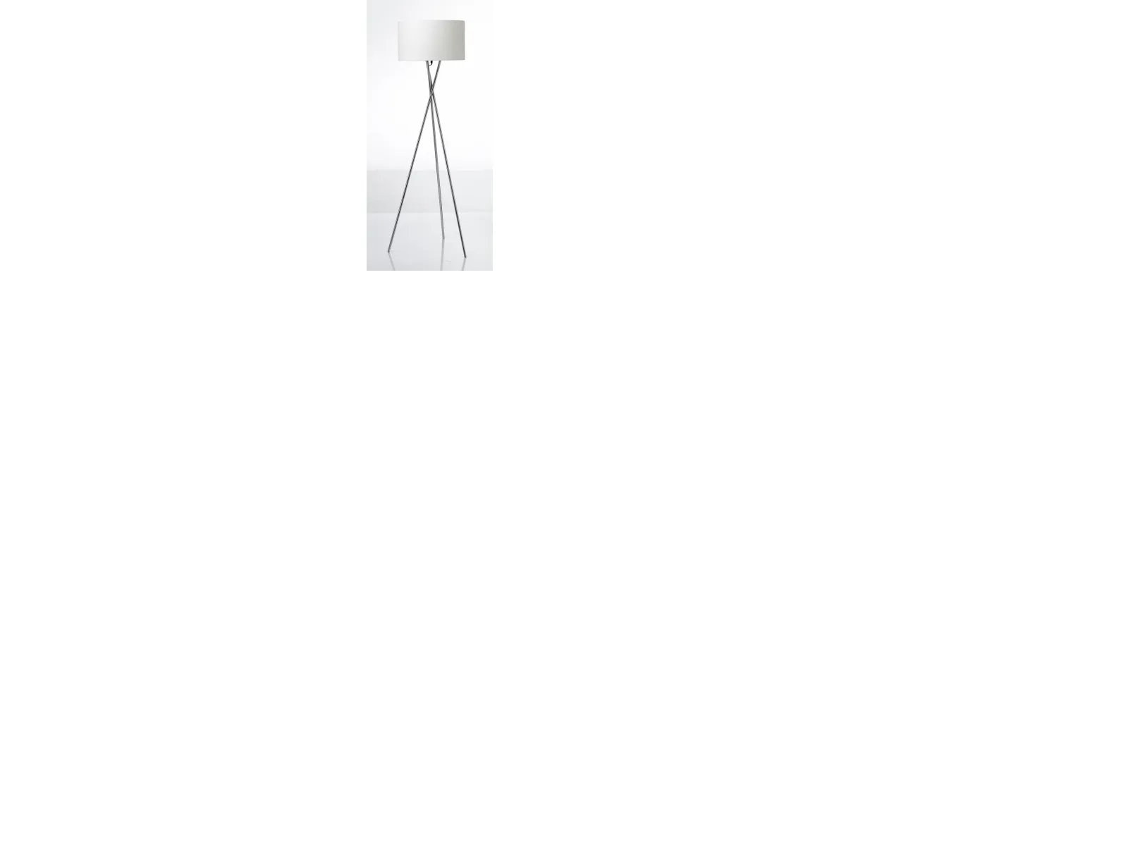 UPTOWN gulvlampe krom med hvit skjerm