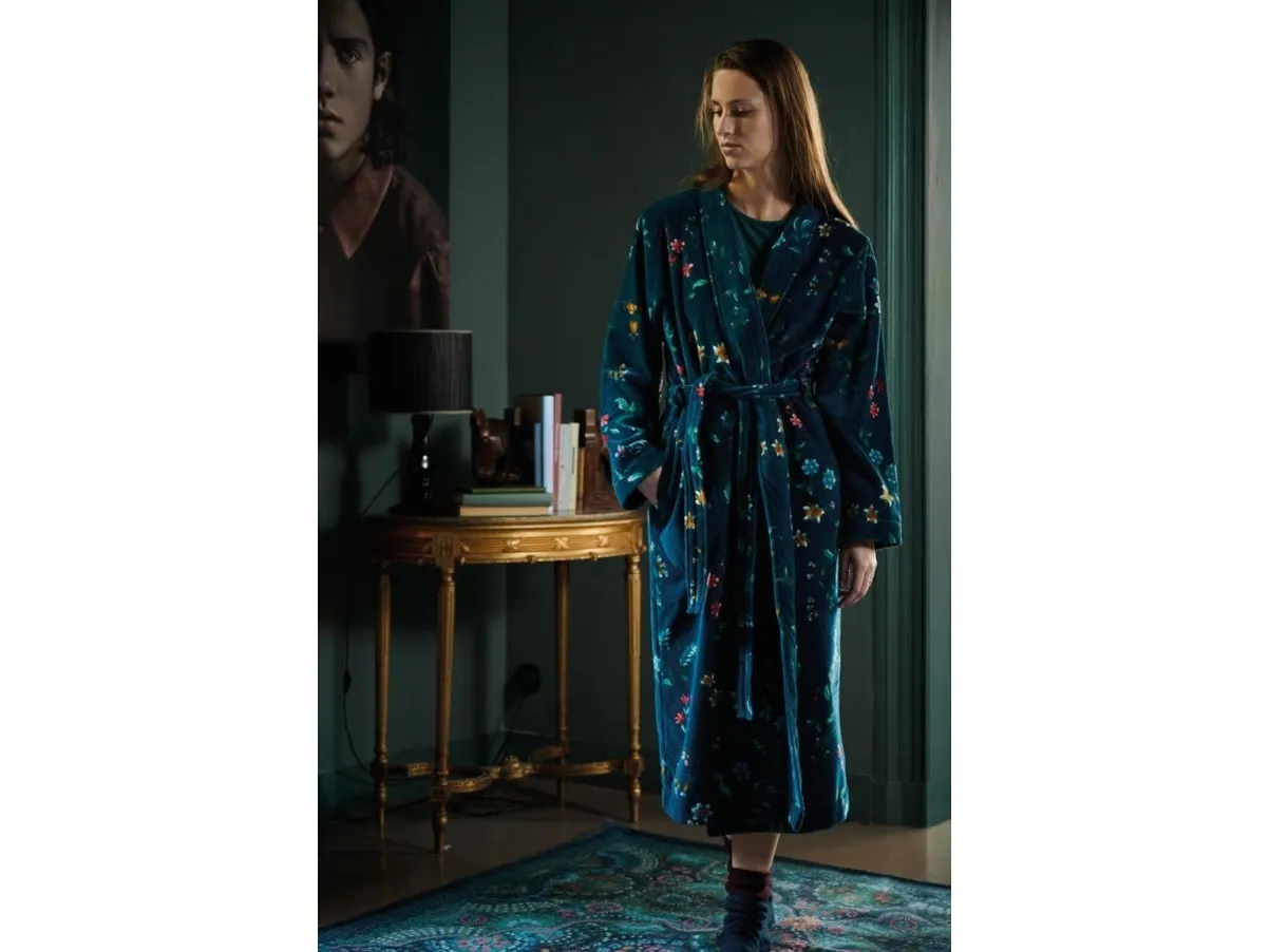 PIP Studio Pip Studio Bathrobe Les Fleurs Dark Blue M