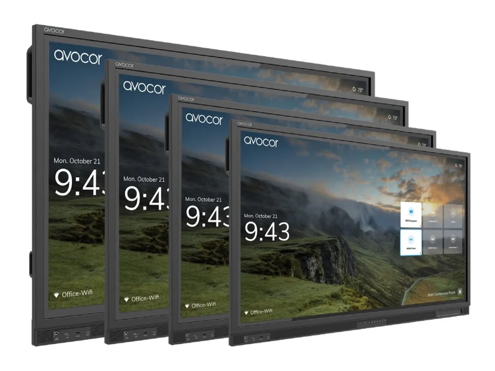 Avocor - 75 Diagonalklasse E Series LED-bakgrunnsbelyst LCD-skjerm - interaktiv - med pekeskjerm (multiberørings) - 4K UHD (2160p) 3840 x 2160 - direktebelyst LED