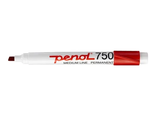 Marker Penol 750 rød 2-5mm skrå spids - (10 stk.)