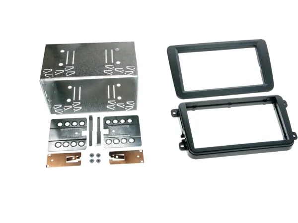 2-DIN kit div. VW sort rubbertouch