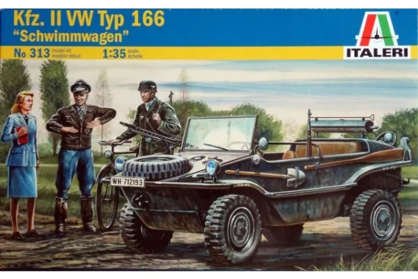 Italeri Schwimmwagen, Military truck model, Monteringssett, 1:35, Schwimmwagen, Alle kjønn, Plast