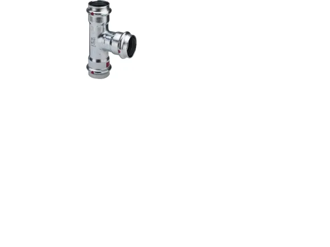 VIEGA Prestabo T-stykke 22x15x15 mm  av ulegert stål  SC contour