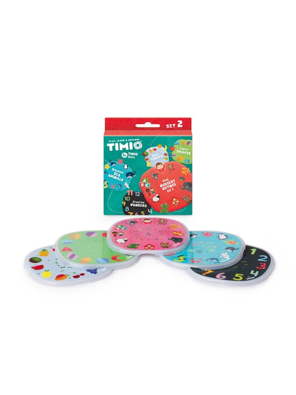 TIMIO Disc Set 2 - Numbers Nursery Rhymes Sea Animals Shapes and Fruits