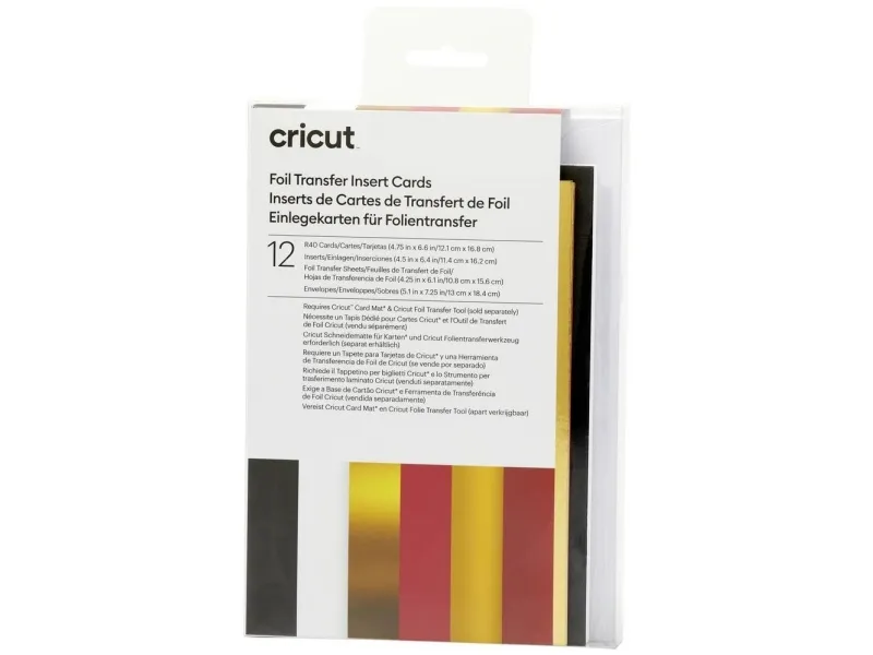 Cricut Royal Flush Sampler - Foil transfer insert card - 12 deler - 108 x 156 mm - gull, rød