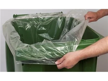 Containersæk, 40 µm, 1240 x 1510 mm genanvendt LDPE, transparent kasse a 10 ruller passer til 240l c - (10 stk.)