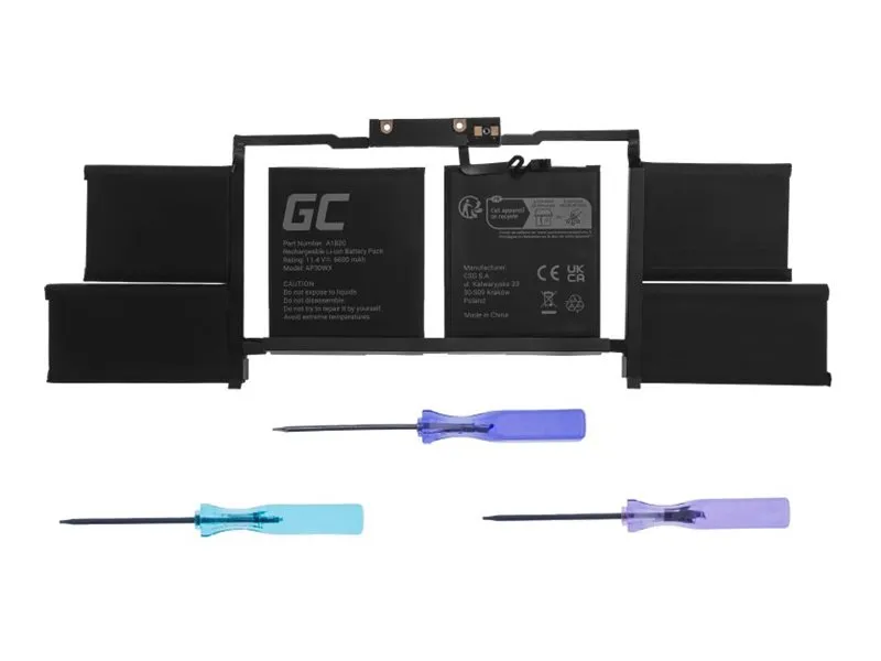 Green Cell - Batteri til bærbar PC (tilsvarer: Apple A1820) - litiumpolymer - 6-cellers - 6600 mAh - 75 Wh - svart