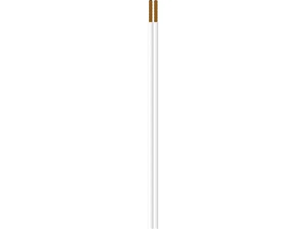 NKT Svagstrømsledning, PVC 2x0,38mm² PVTU mærkefinne hvid spole, kabeldiameter 1,9x4,1mm - (100 meter)