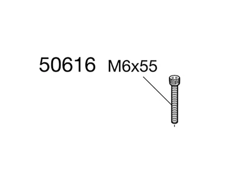 Thule unbr.bolt m6x55 sort