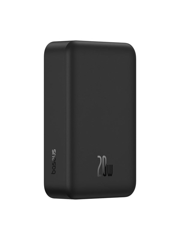 Baseus EnerFill FM41 20000mAh 20W Magnetic Power Bank with 30cm USB-C to USB-C Cable - Black Nødlader - Svart - 20000 mAh