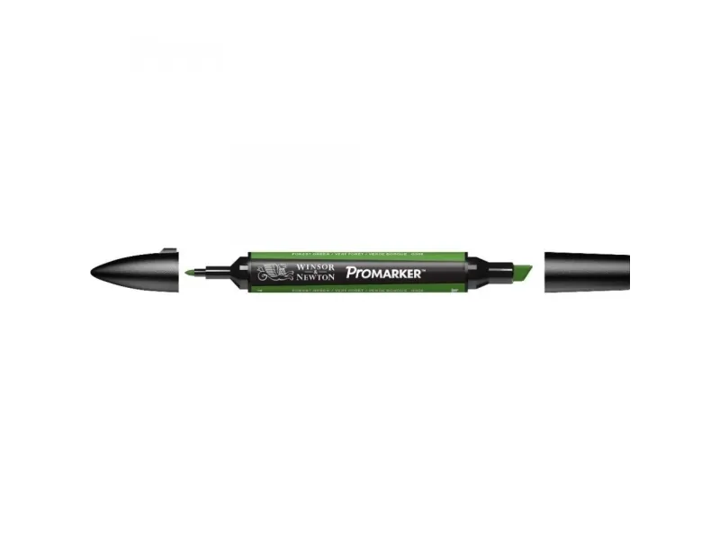 Winsor & Newton 0203068, Grønn, Flerfarget, Forest Green, Fin/medium, Meisel-/kulespiss, Rund