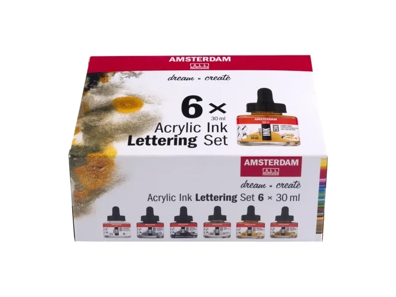 Amsterdam akrylmaling bokstavsett | 6 x