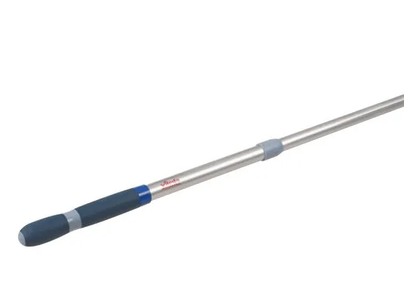 Teleskopisk håndtak med klikk, Vileda Vario, Ø2,2 cm, blå, aluminium/plast, 100–180 cm