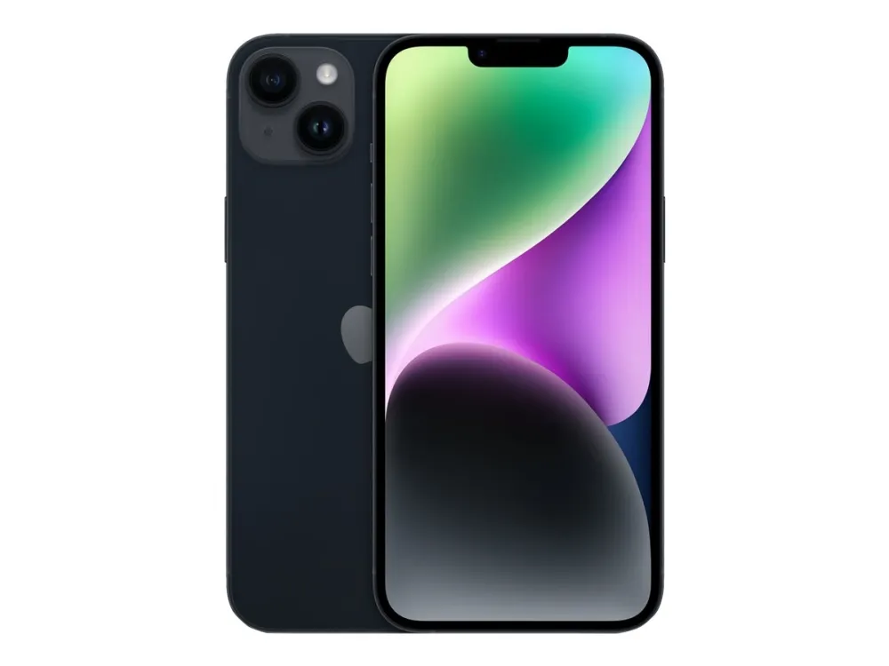 Apple iPhone 14 Plus - 5G smartphone - dobbelt-SIM / Internminne 512 GB - OLED-display - 6.7 - 2778 x 1284 piksler - 2x bakkameraer 12 MP, 12 MP - front camera 12 MP - midnatt