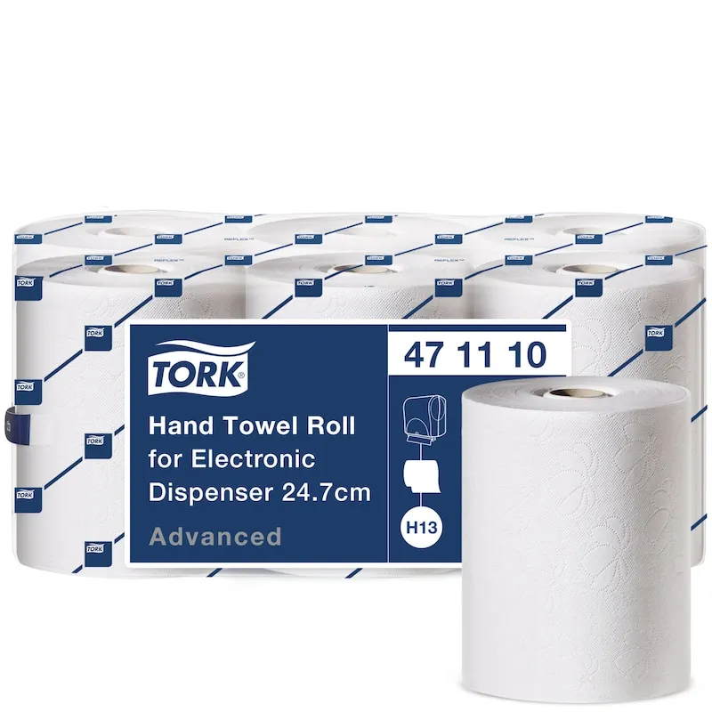 Håndkle Tork H13 Advanced 2-lags hvit 143m - for elektronisk dispenser - (6 ruller per kartong)