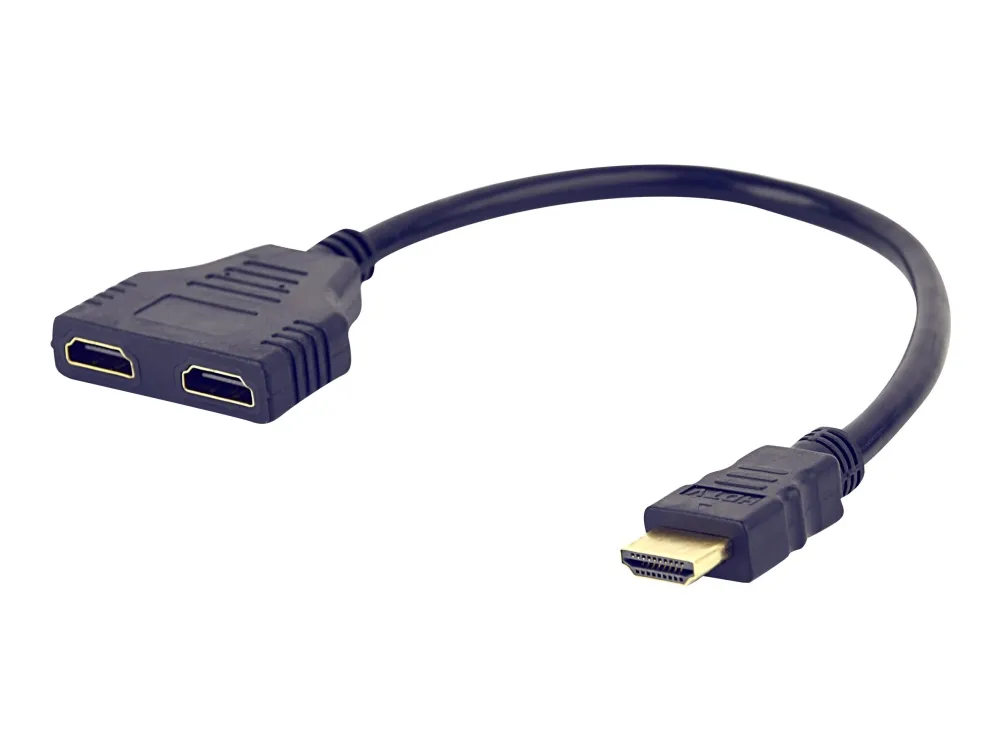 Cablexpert DSP-2PH4-04 - HDMI-splitter - HDMI plugg til HDMI beholder - skjermet - passiv