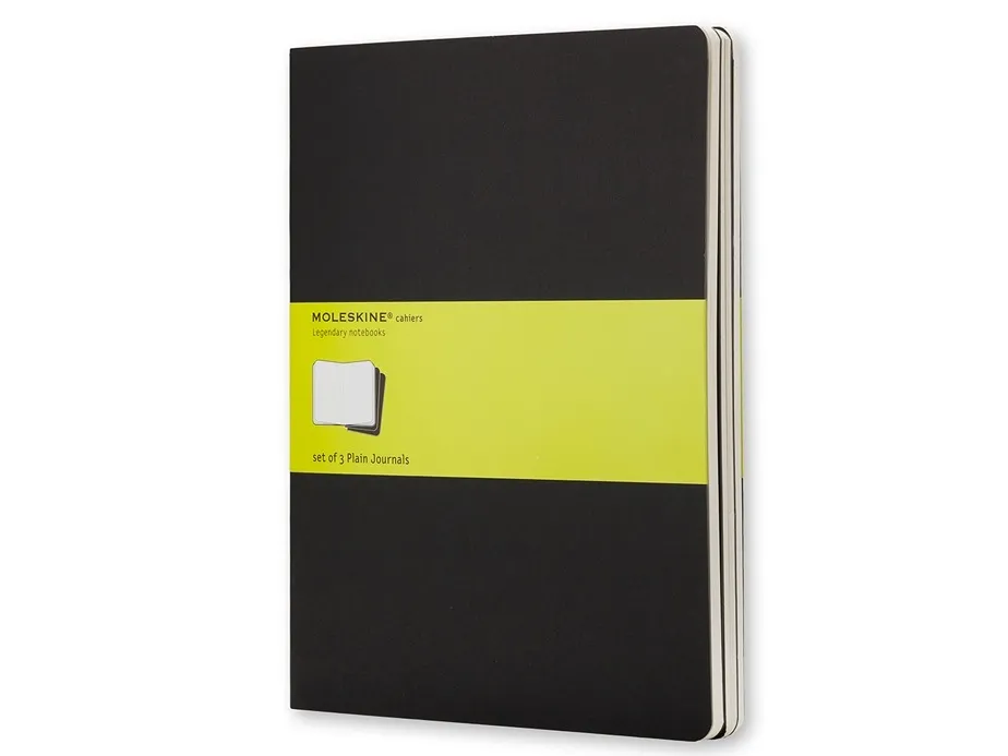 Moleskine Cahier, monokromatisk, svart, 120 ark, 70 g/m², innbundet, universell