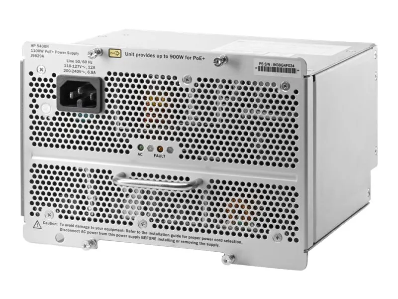 HPE Aruba - Strømforsyning (plug-in modul) - 1100 watt - Europa - for HPE Aruba 5406R, 5406R 8-port, 5412R, 5412R 92