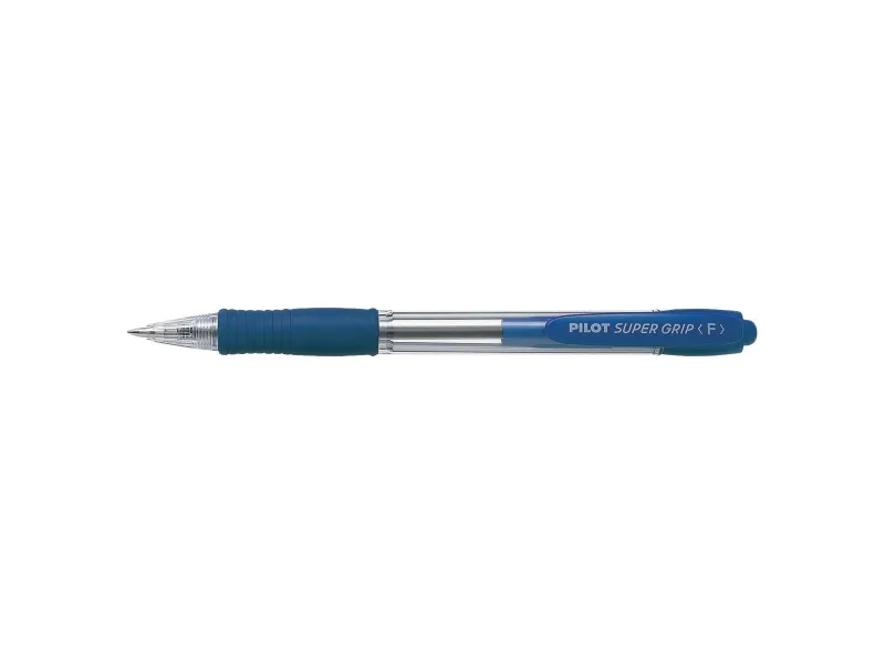 Kuglepen Pilot Super Grip, fine, blå - (12 stk.)