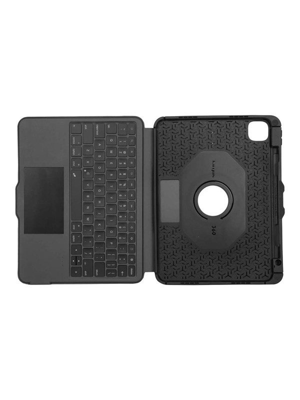 Targus Versavu - keyboard and folio case - with trackpad - QWERTY - UK - black Input Device - Tastatur & Foliosett - Engelsk (Storbritannia) - Svart