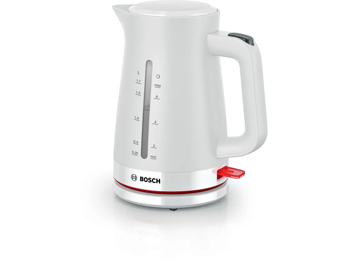 Bosch TWK3M121, 1,7 l, 2400 W, Hvit, Plast, Vannivåindikator, Overopphetingsbeskyttelse
