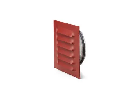 Fresh murerist i metall 145x145 mm med Ø100 mm plugger rød
